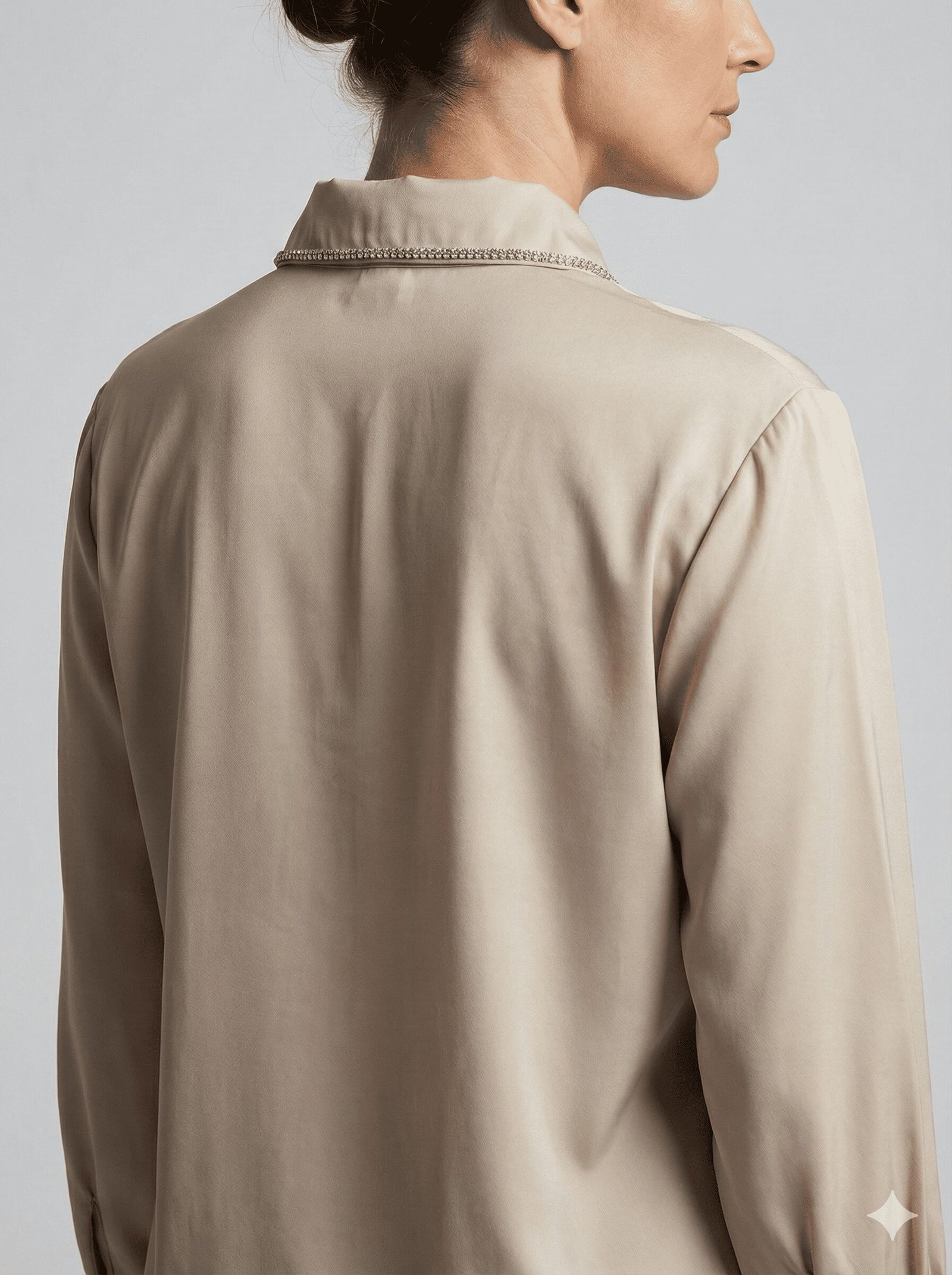 The Embellished Crystal Collar Shirt — view 2 of 5