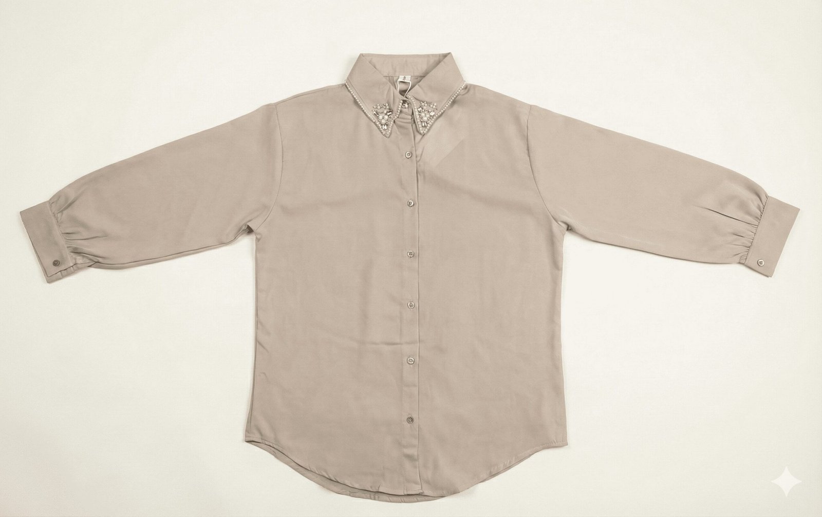 The Embellished Crystal Collar Shirt — view 3 of 5