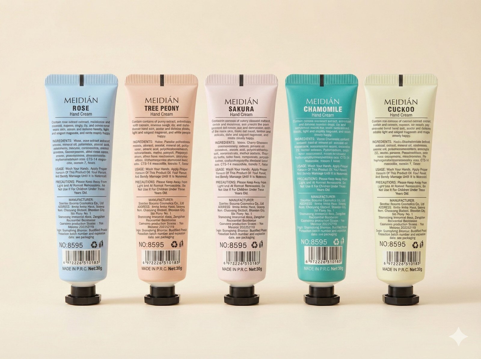 meidiÁn flower fragrance hand cream combo set of (5)