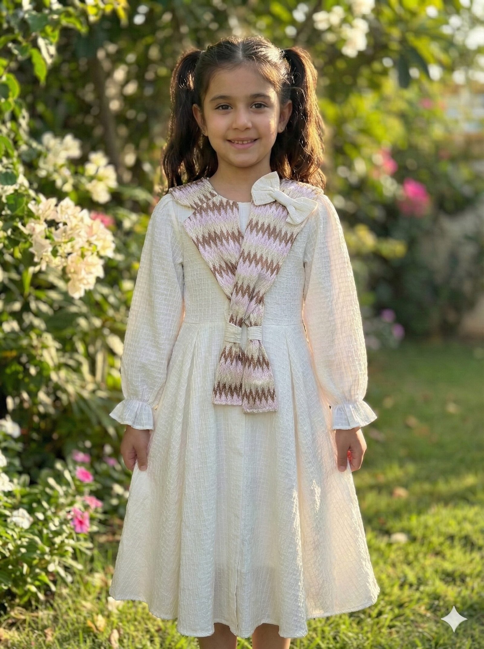 The Chevron Knit Sailor Dress – Ivory & Rose