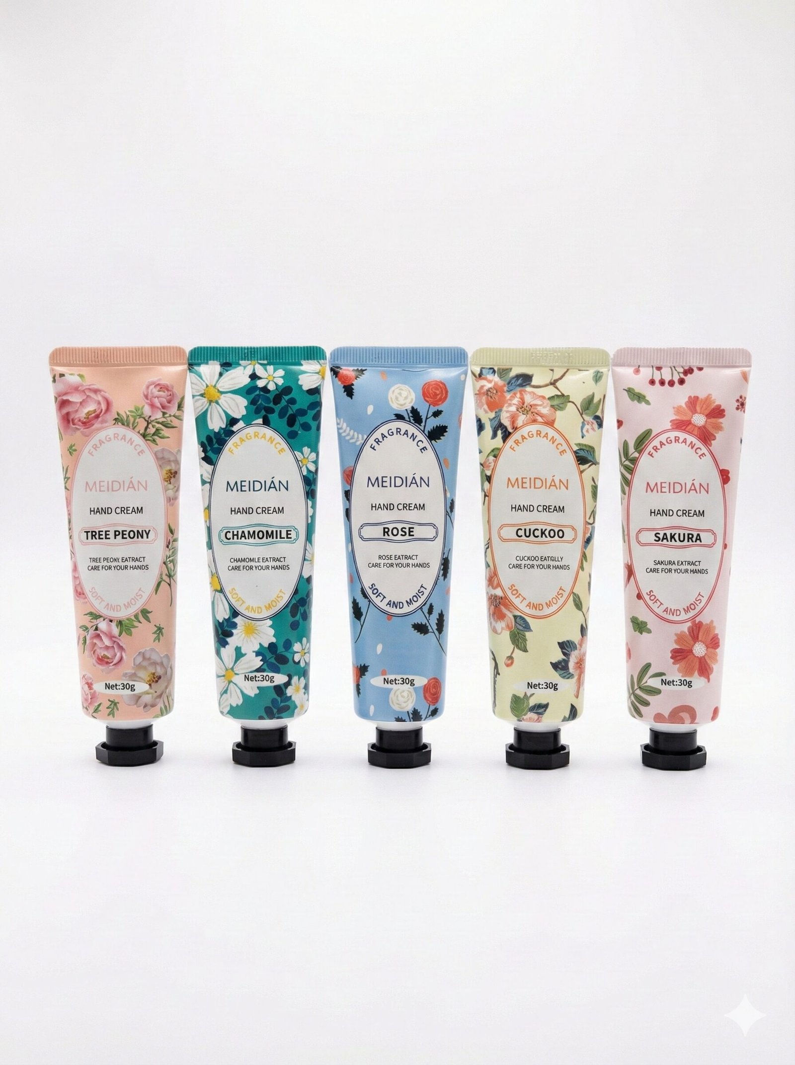 meidiÁn flower fragrance hand cream combo set of (5)