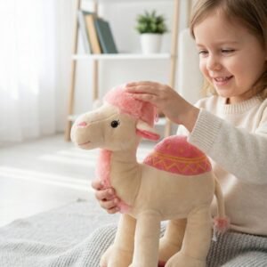 "tony camel" dubai edition – premium pink & beige plush souvenir toy