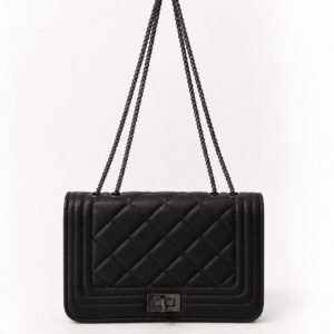 Midnight Luxe Quilted Chain Handbag