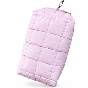 Blush Puffy Quilted Crossbody Pouch