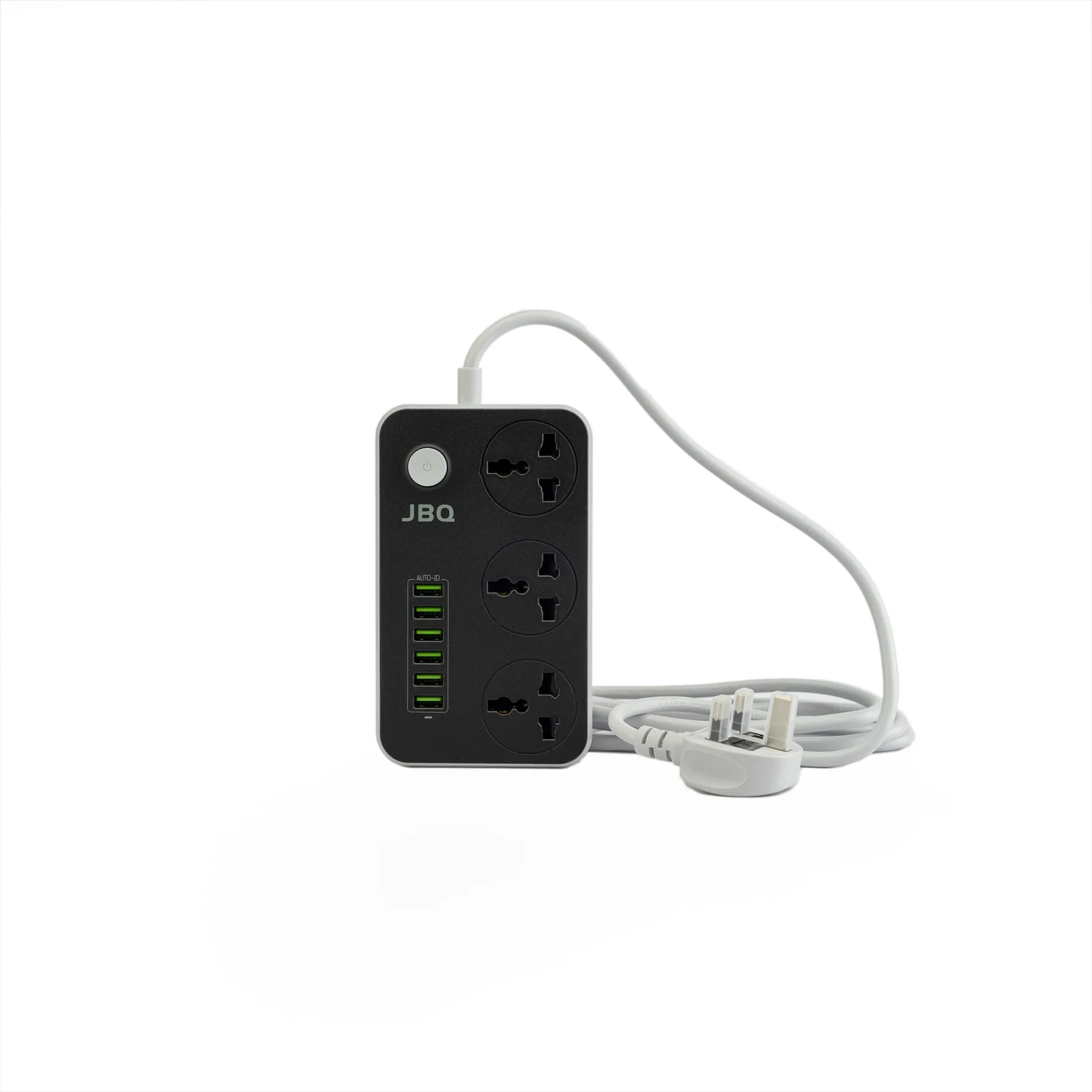 3 AC Socket USB Charger Black/Grey — view 2 of 5