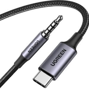 USB C Male to 3.5mm Audio Cable with DAC Chip 1M Headphone Adapter Audio Male Jack Plug Cable Car Stereo Adapter