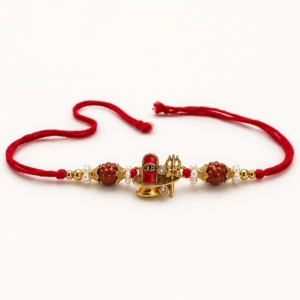 Divine Shivling Rudraksha Rakhi – Premium Spiritual Designer Rakhi
