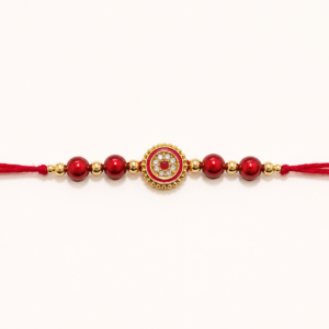 Royal Amethyst Crystal & Pearl Premium Designer Rakhi