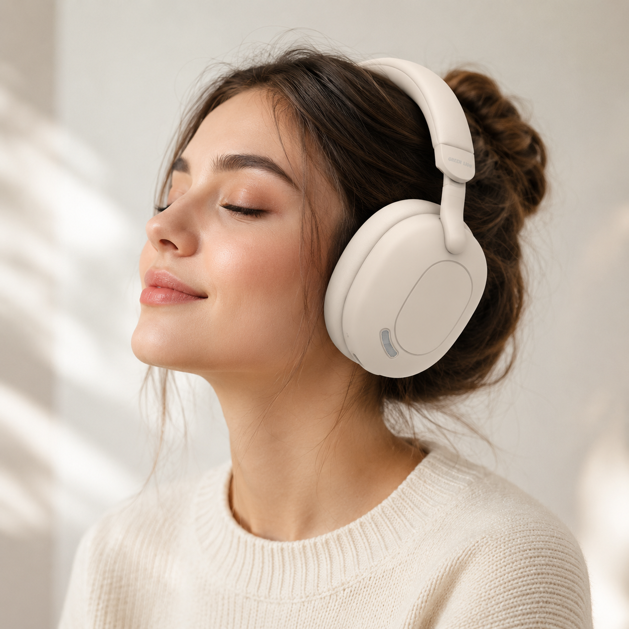 Green Lion Sunstone Wireless Headphone, Beige — view 2 of 4