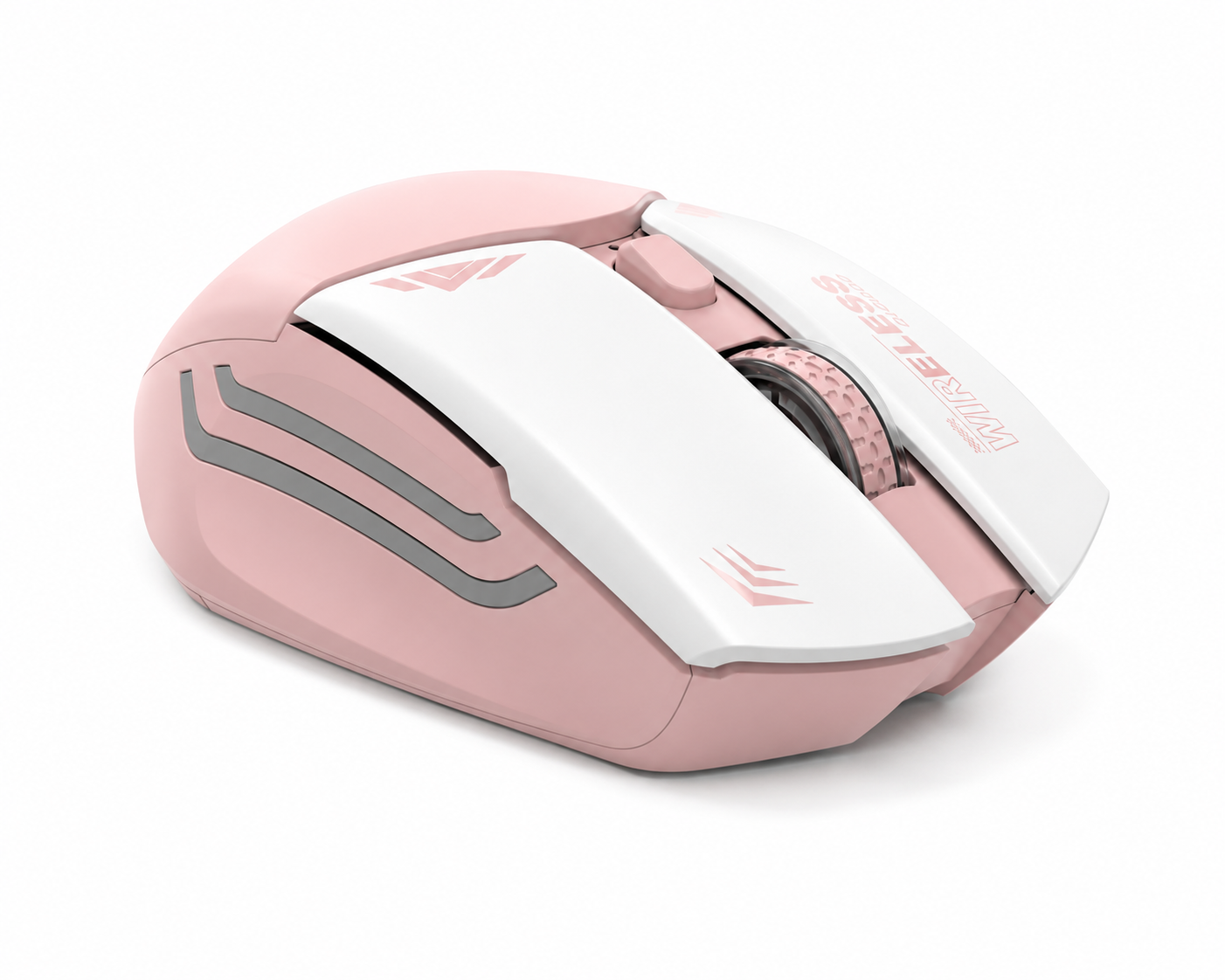 Wireless Mouse 2.4G Nano USB with 10m Rage and 1600 DPI / Power Saving Technology / Gaming Design - Pink — view 2 of 5