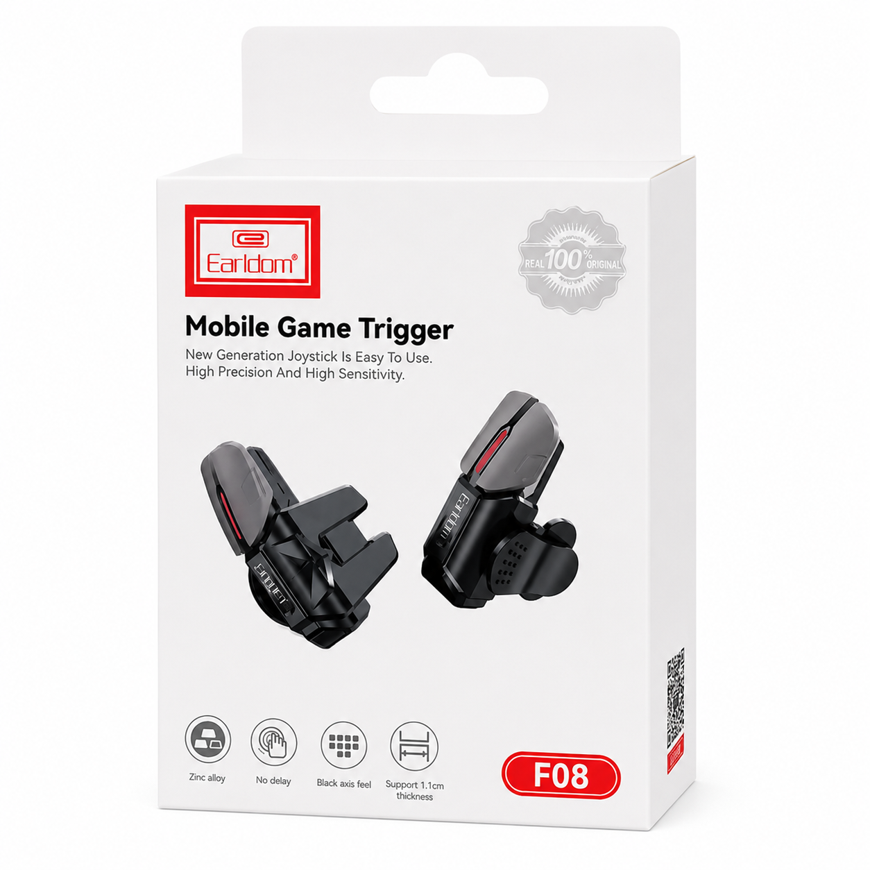 ET-F08 Mobile Game Trigger Controller Shoot Fire Button for Smartphones – High-Precision Touch Button for FPS and Action Games – Compatible with iOS & Android Devices – Ergonomic Design for Comfortable Gameplay – Easy Installation and Portable for On-the-Go Gaming — view 2 of 5