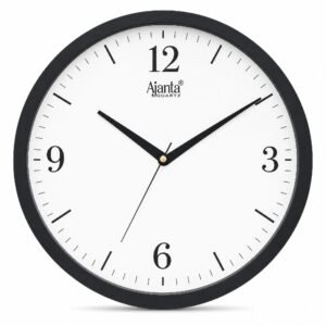 Ajanta Classic Black & White Quartz Wall Clock