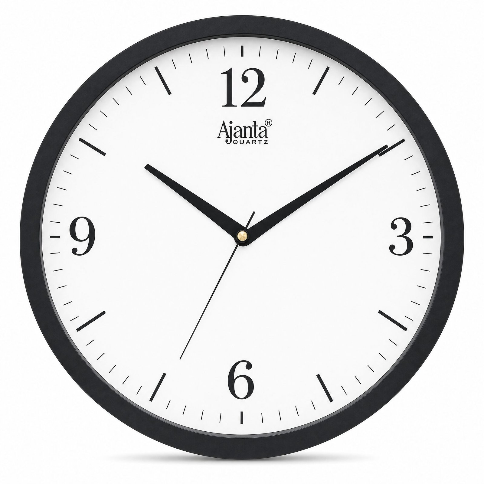 Ajanta Classic Black & White Quartz Wall Clock