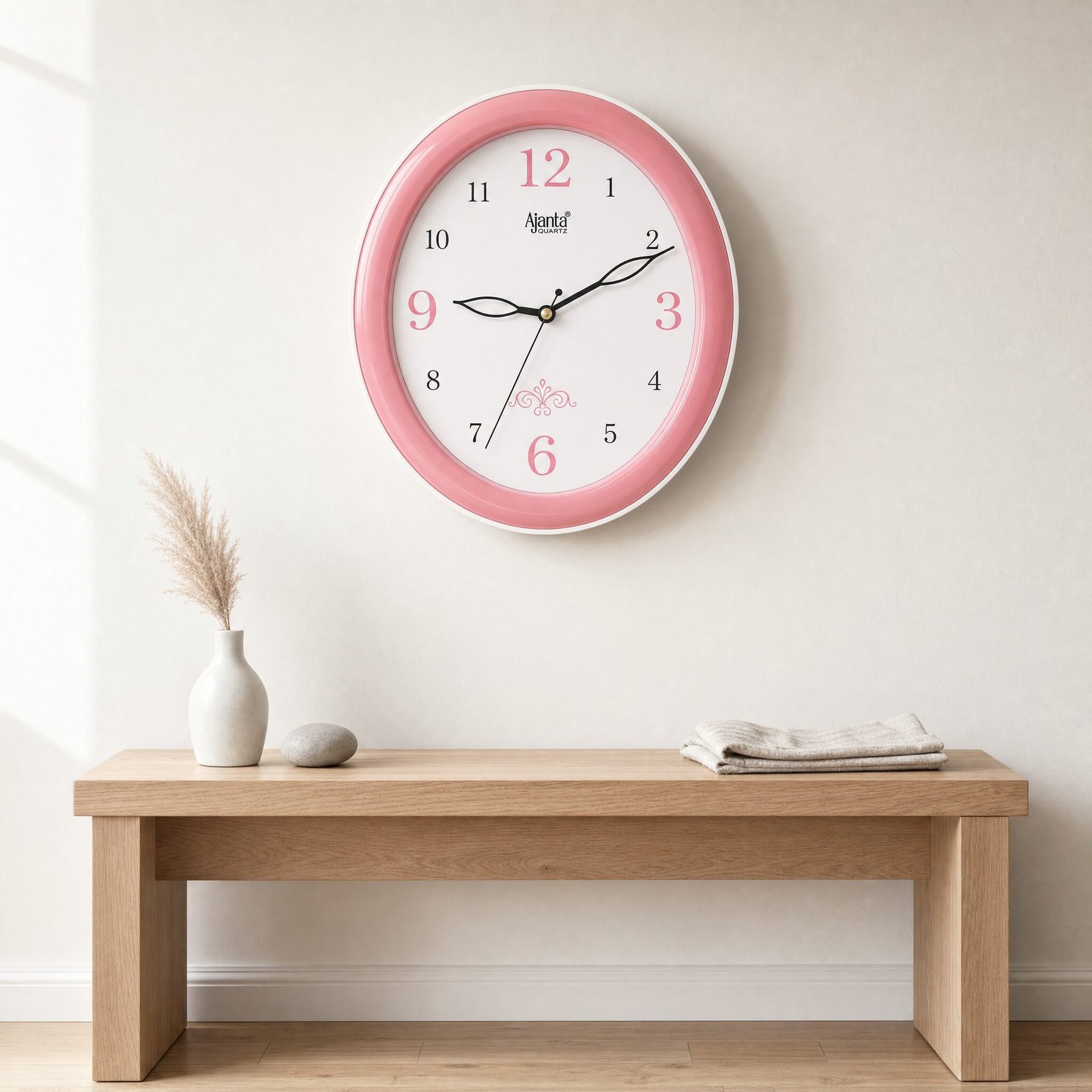 Ajanta Royal Pink Quartz Wall Clock — view 2 of 3