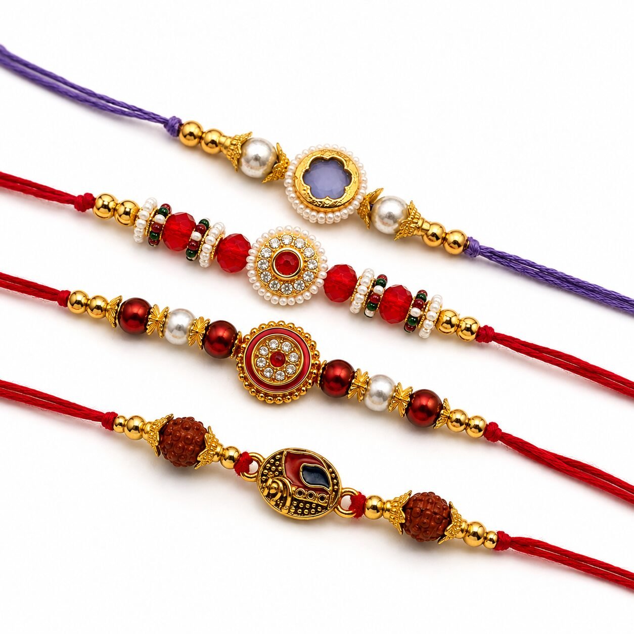 Bond of Four – Premium Rakhi Combo Set