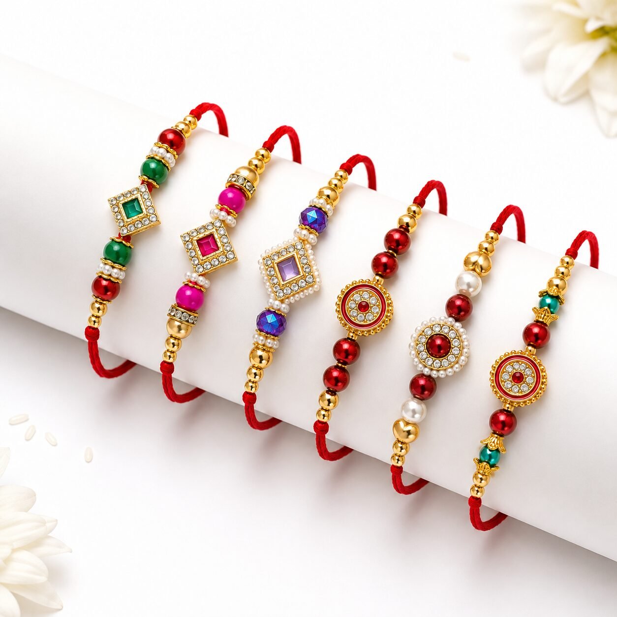 Elegant Rakhi Set of 6 – Premium Raksha Bandhan Combo