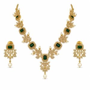 Emerald Garden Pearl Necklace Set