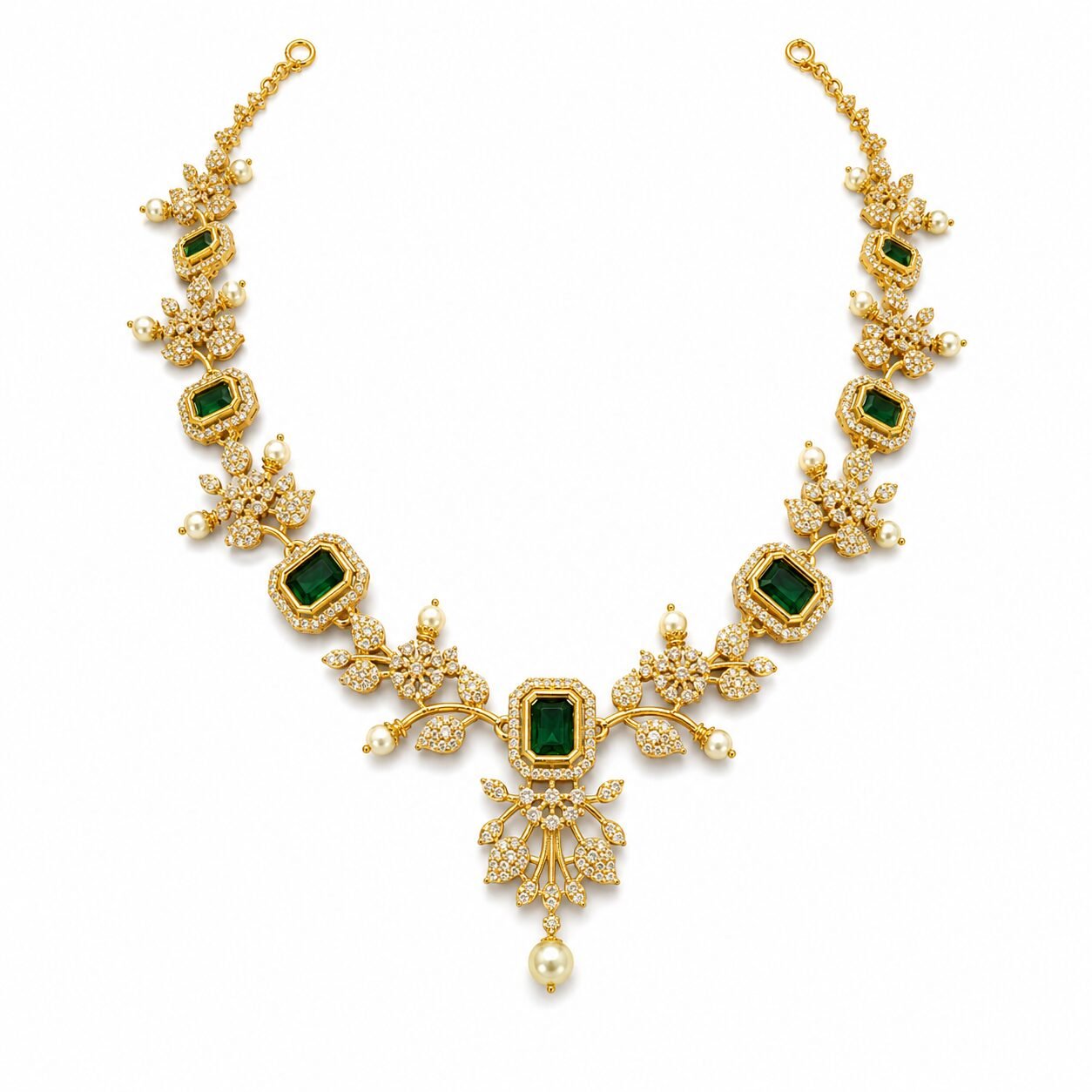 Emerald Garden Pearl Necklace Set — view 4 of 4