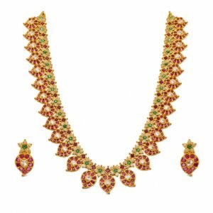 Maharani Ruby & Emerald Kundan Necklace Set