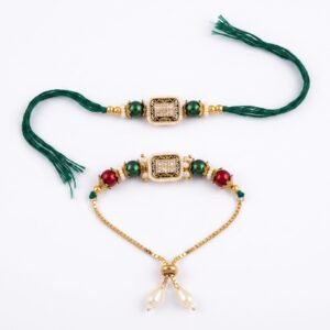 Emerald Royal Bhaiya Bhabhi Rakhi Set