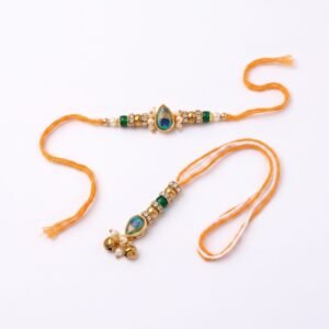 Peacock Elegance Bhaiya Bhabhi Rakhi Set