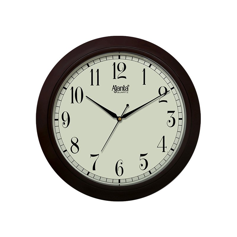 Ajanta Classic Brown Round Quartz Wall Clock — view 4 of 5