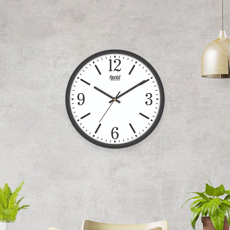 Ajanta Classic Black & White Quartz Wall Clock — view 2 of 6