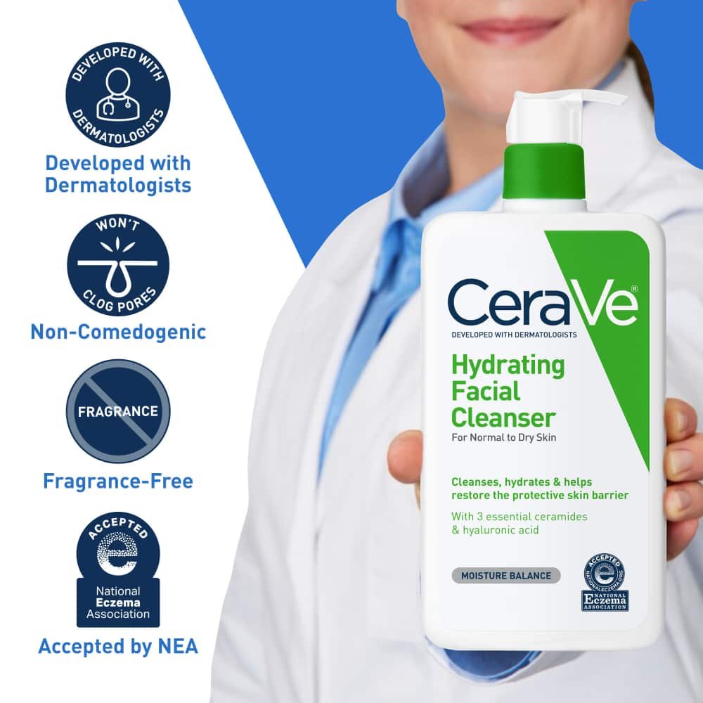 CeraVe Hydrating Facial Cleanser 355ml — view 3 of 5