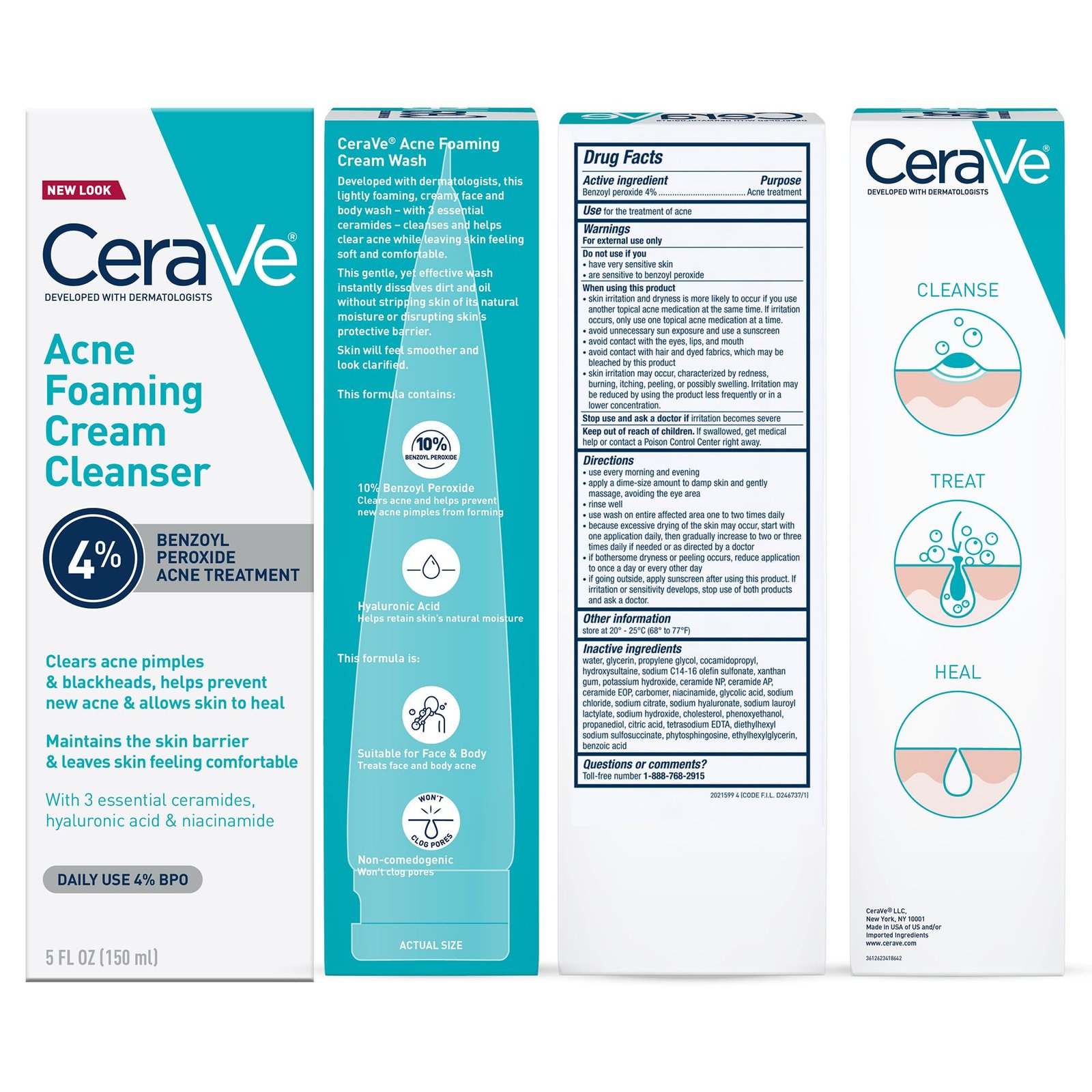 CeraVe Acne Foaming Cream Cleanser 150ml — view 2 of 7