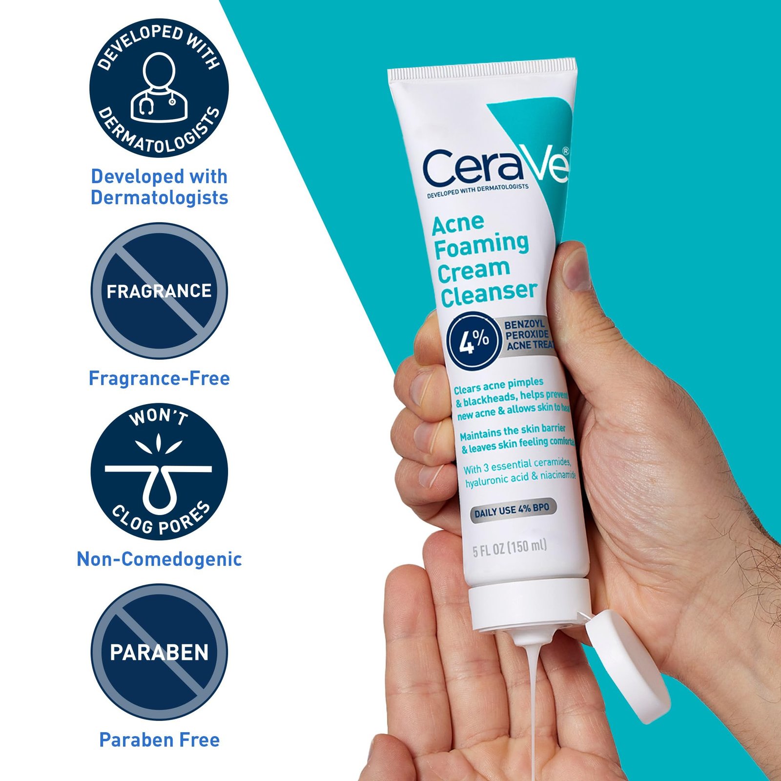 CeraVe Acne Foaming Cream Cleanser 150ml — view 6 of 7