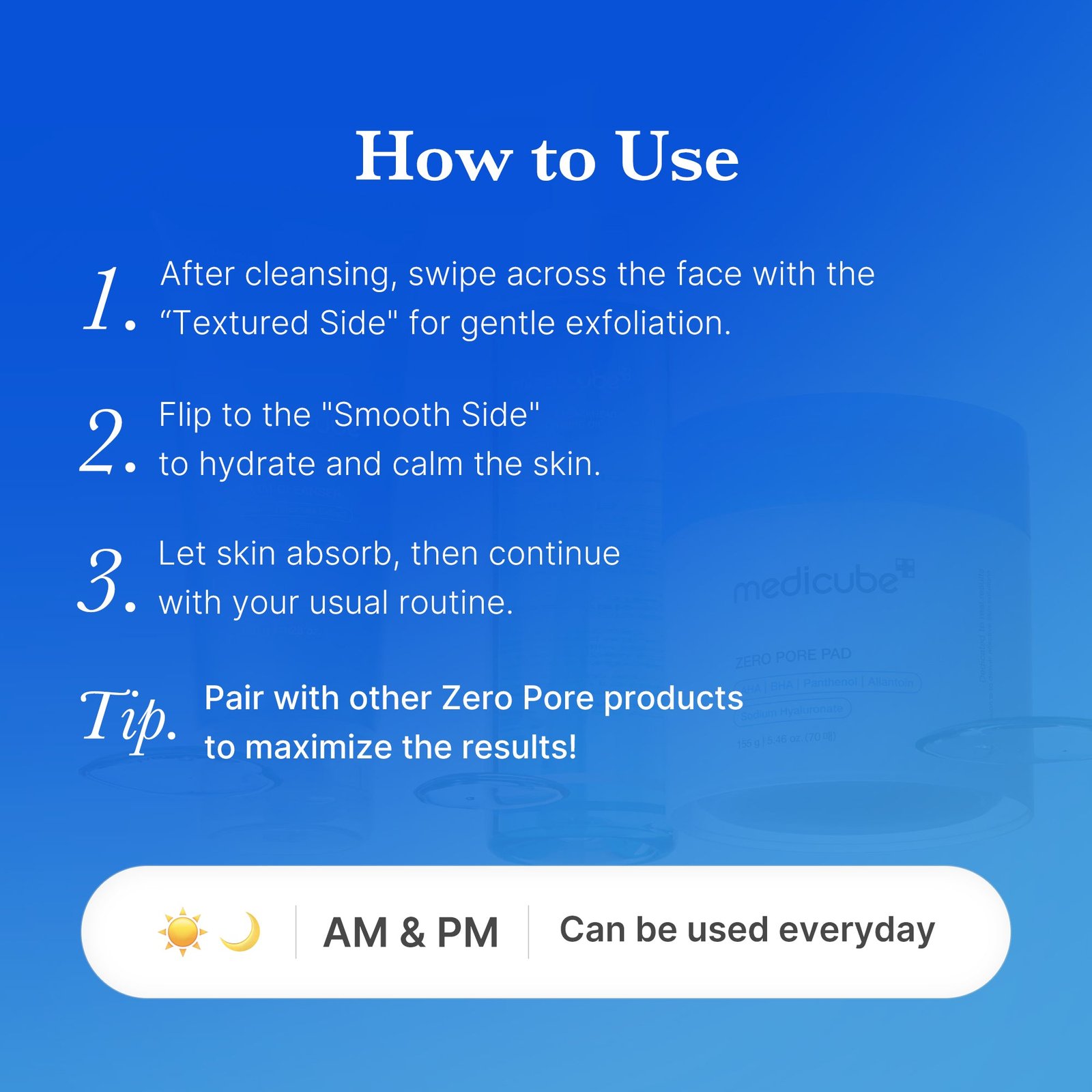 medicube Zero Pore Pad 2.0 (70 Pads) product benefits