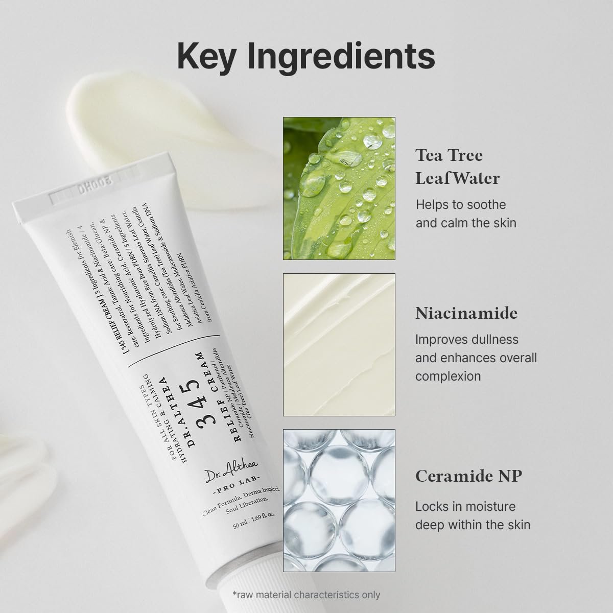 Dr.Althea 345 Relief Cream 50ml key ingredients