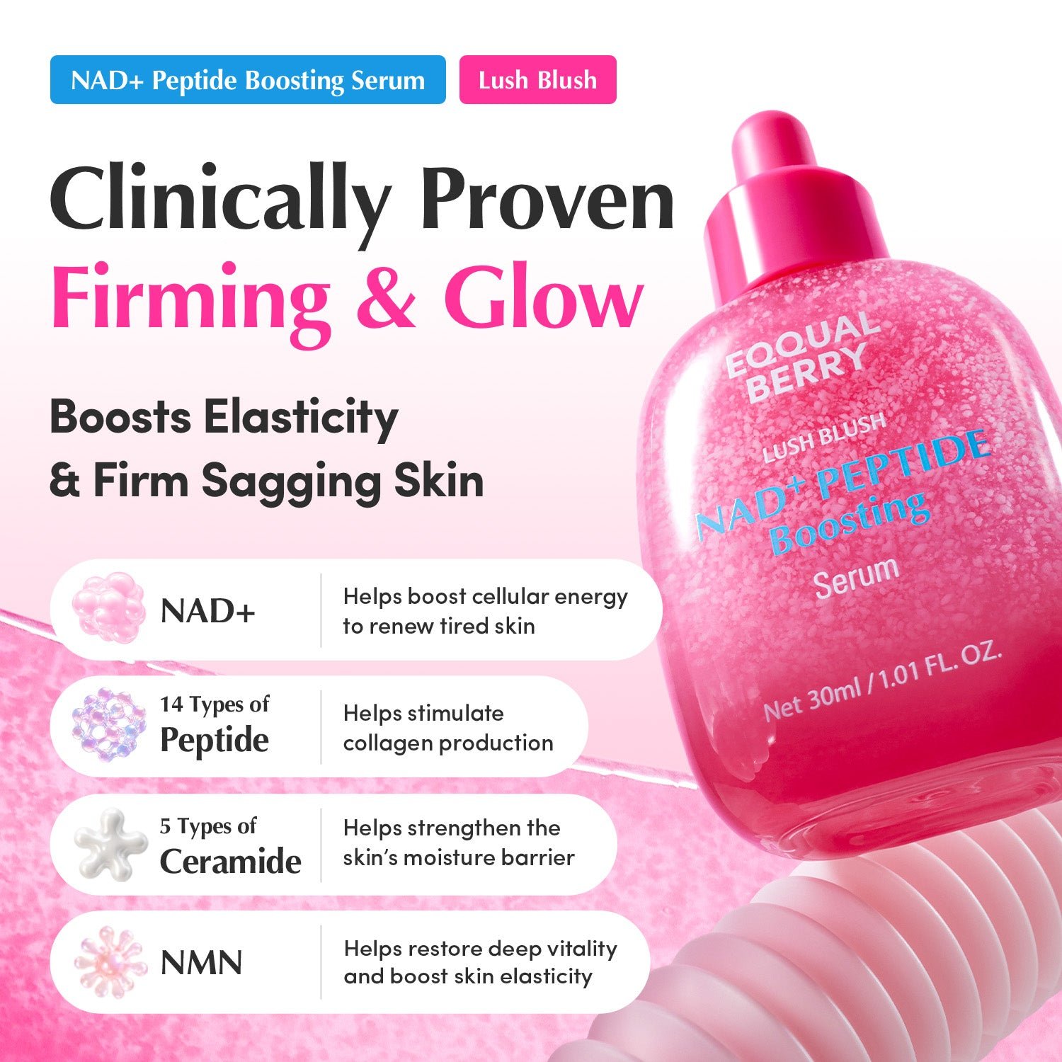 EQQUALBERRY NAD+ Peptide Boosting Serum 30ml — view 4 of 7