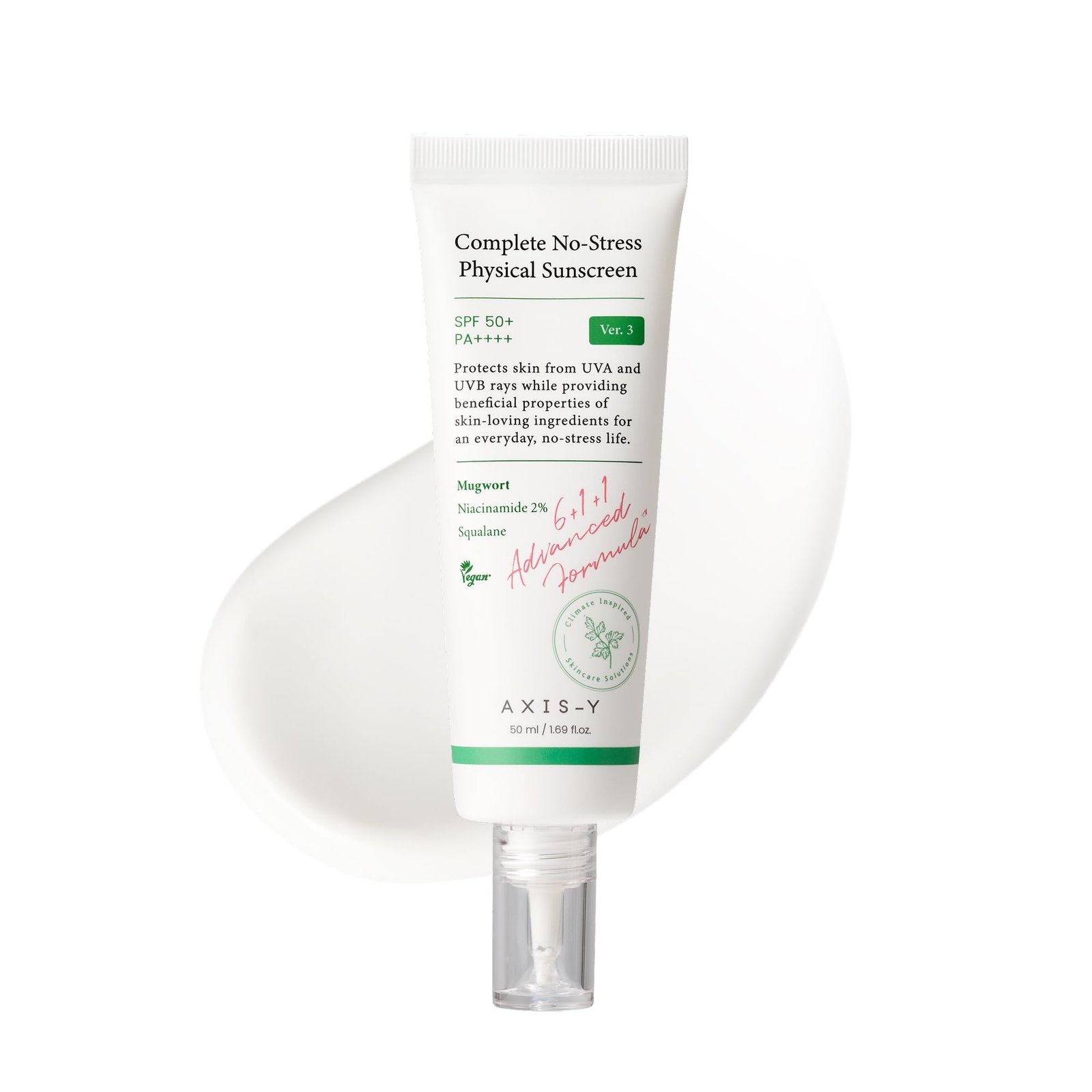 AXIS-Y Complete No-Stress Physical Sunscreen SPF50+ PA++++ 50ml