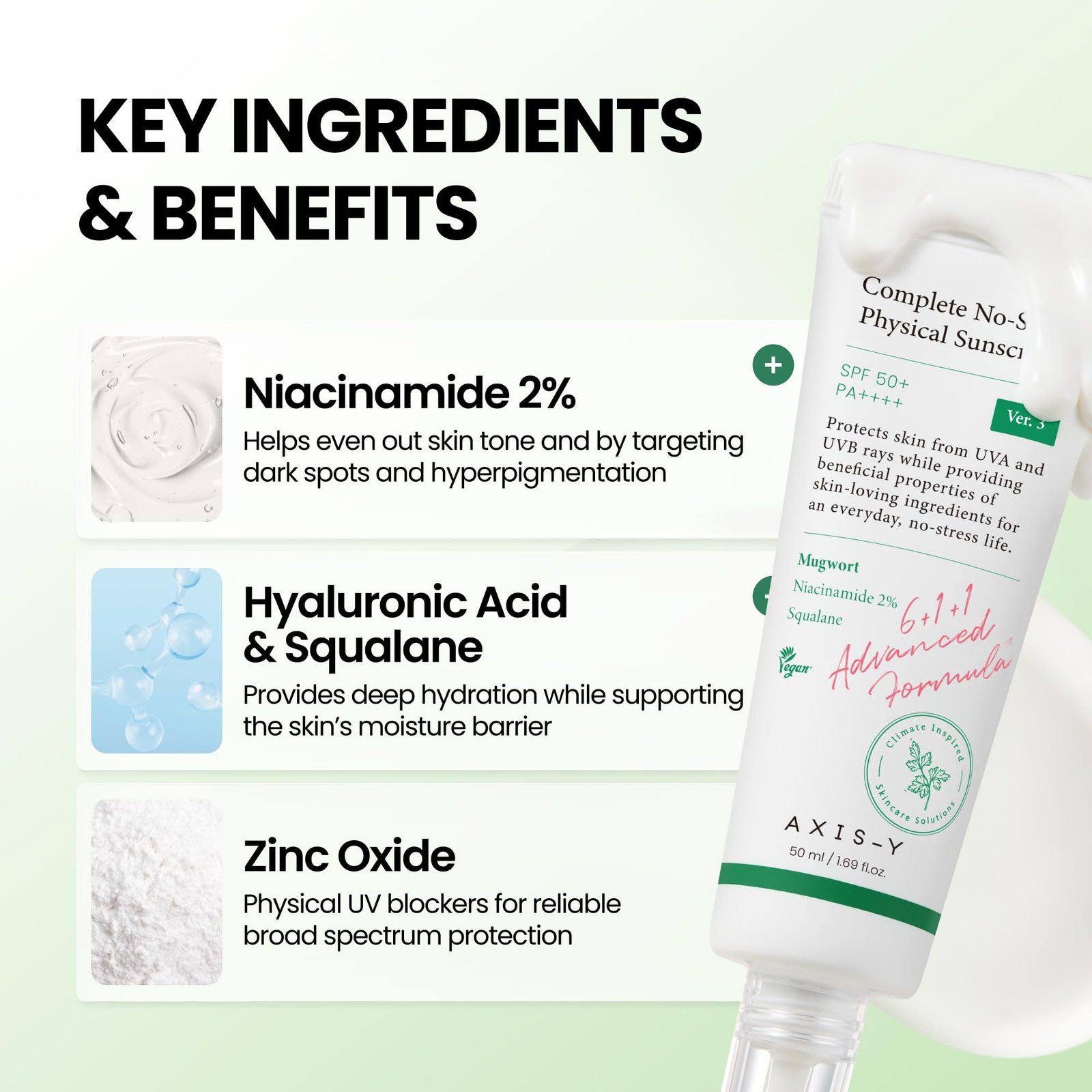 AXIS-Y Complete No-Stress Physical Sunscreen SPF50+ PA++++ 50 مل — view 3 of 7