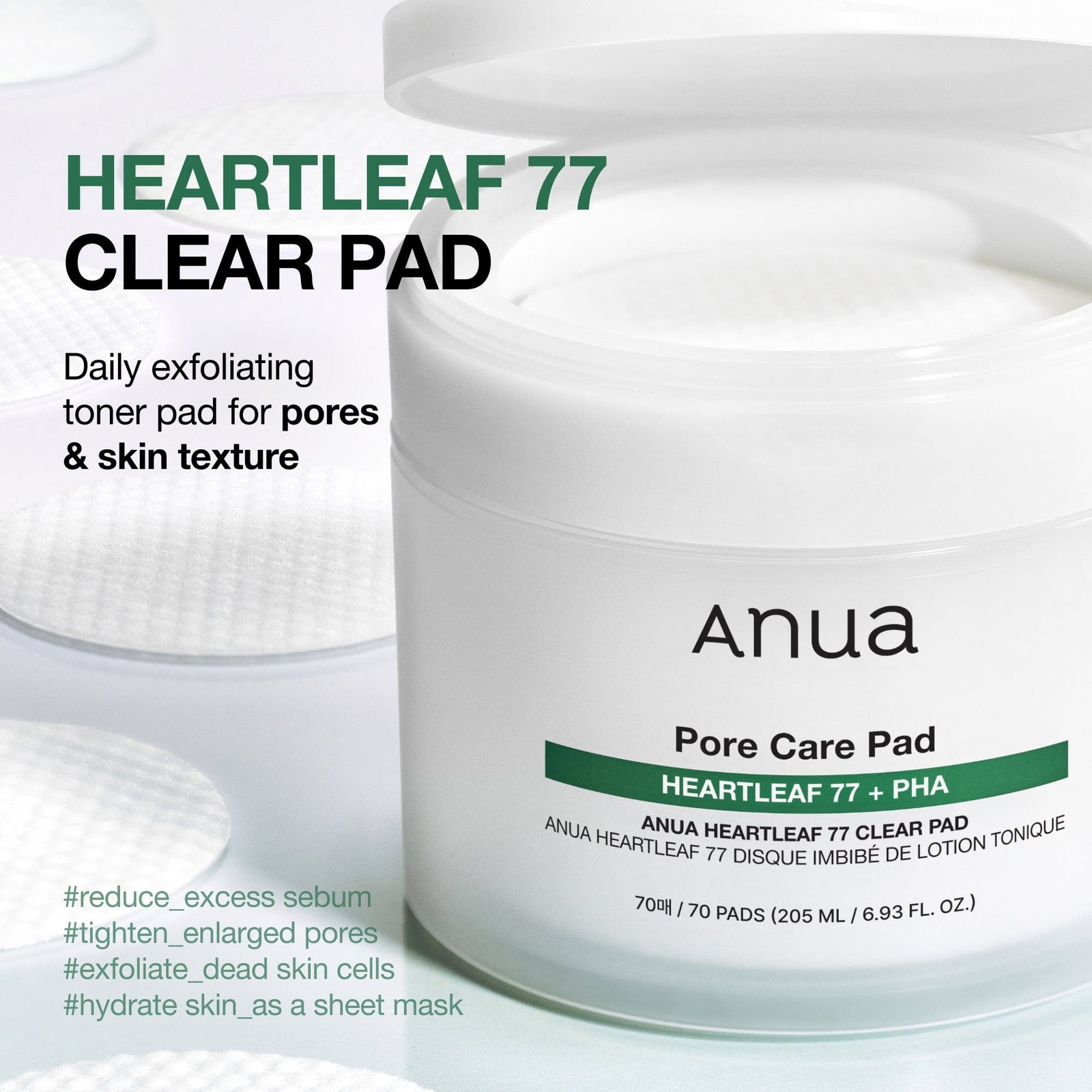 Anua Heartleaf 77 Clear Pad (70 Pads) — view 2 of 5