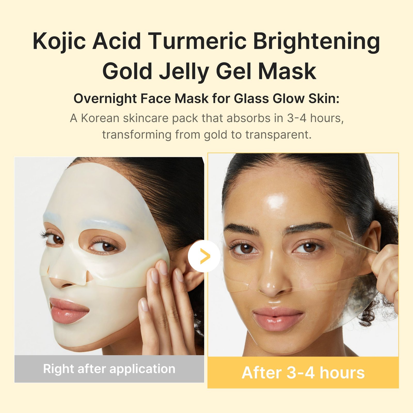 medicube Kojic Acid Turmeric Brightening Gel Mask (4 Sheets) — view 3 of 6