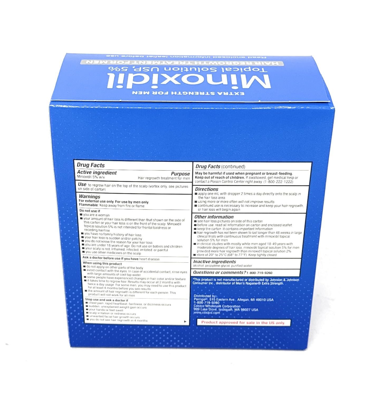 Kirkland Signature Minoxidil 5% Extra Strength for Men - 6 Month Supply — view 3 of 6