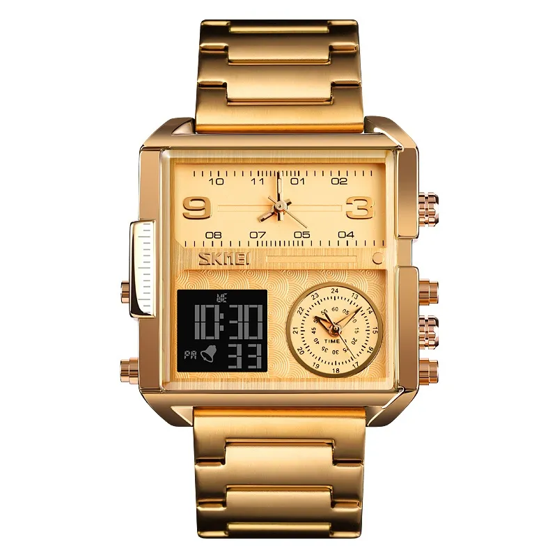 SKMEI 1584 Triple Time Analog Digital Watch