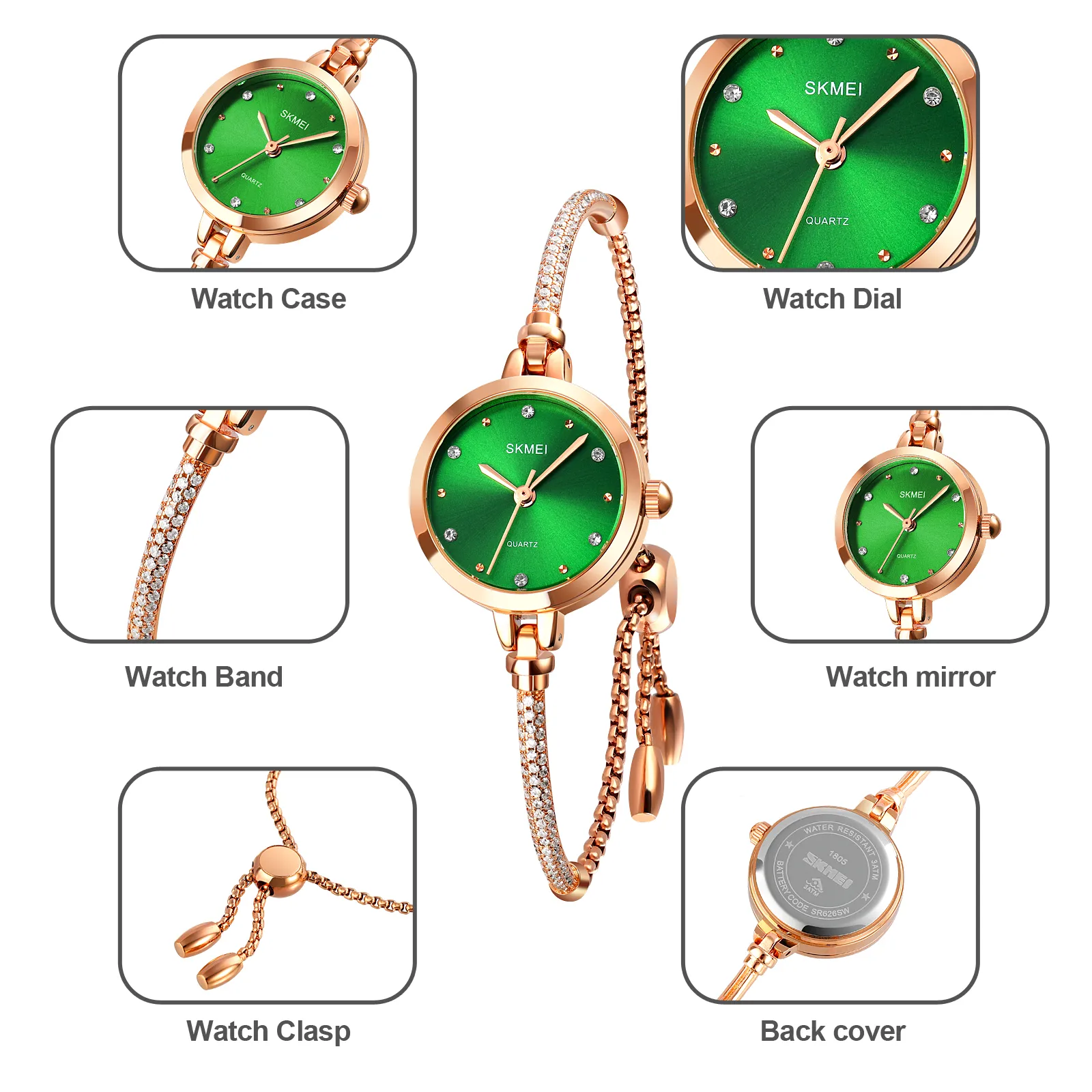 SKMEI 1805 Women's Analog Quartz Bracelet Watch — view 5 of 10