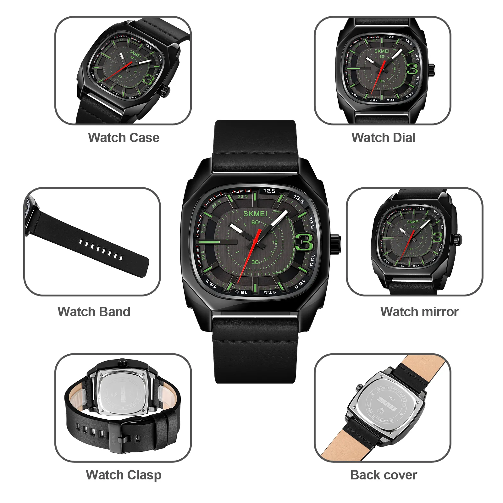 SKMEI 1822 Analog Leather Watch — view 3 of 4