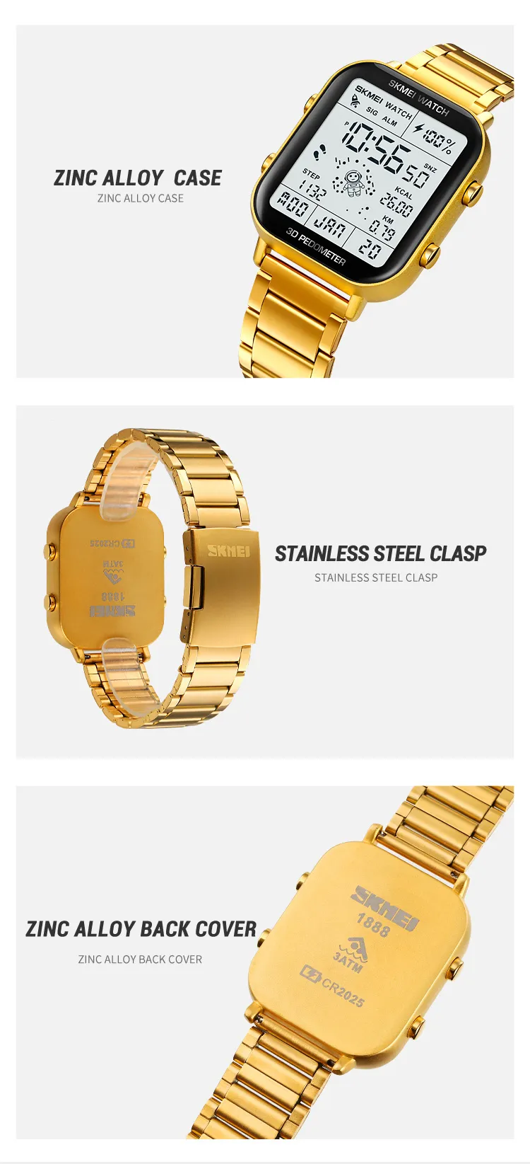 SKMEI 1888 Digital Pedometer Watch