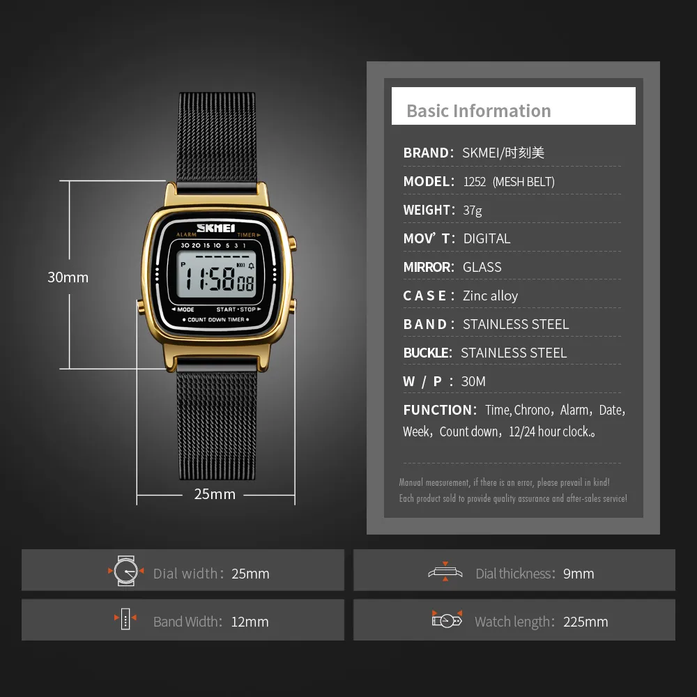 SKMEI 1901 Women's Slim Digital Watch — view 6 of 6