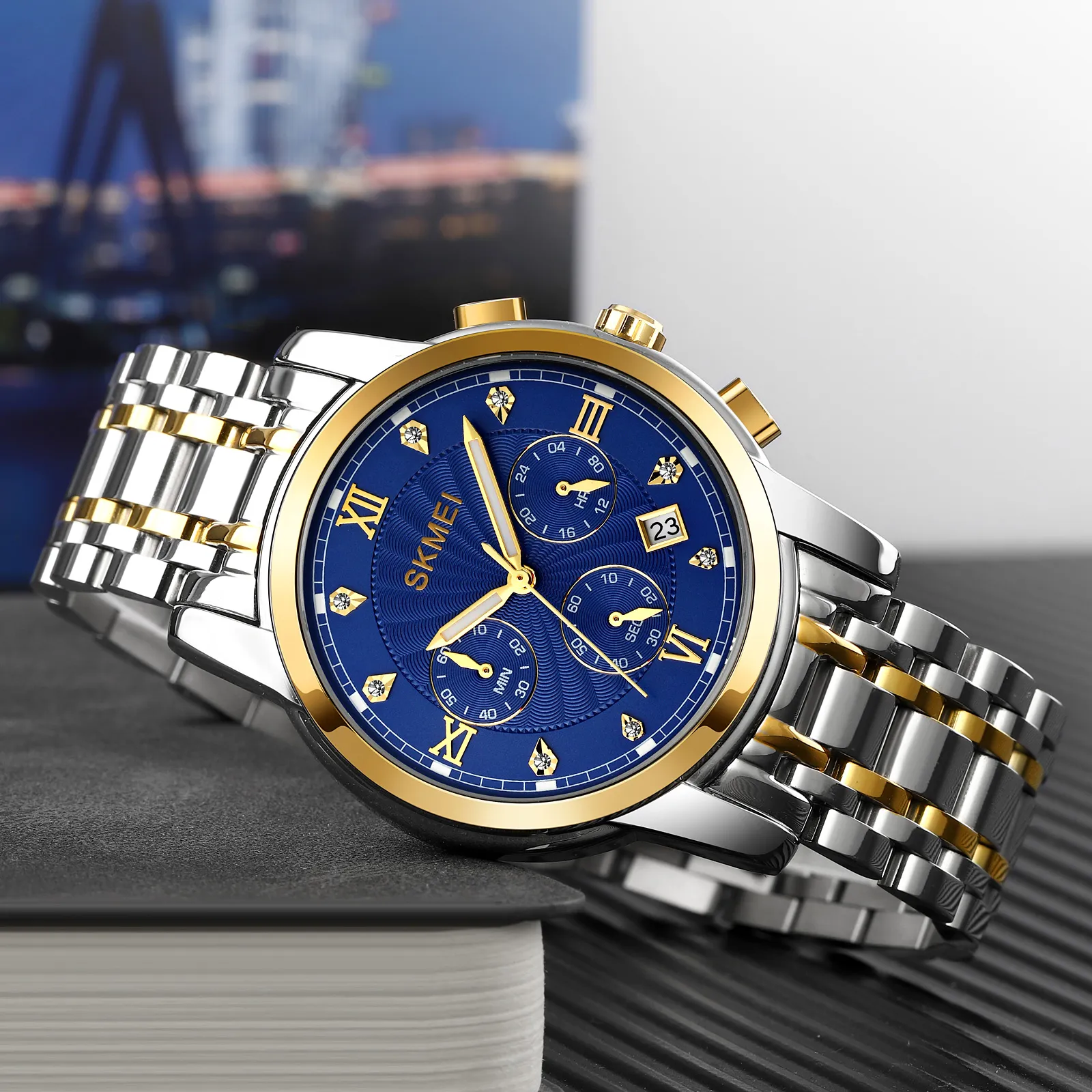 SKMEI 1904 Multi-Dial Analog Quartz Watch