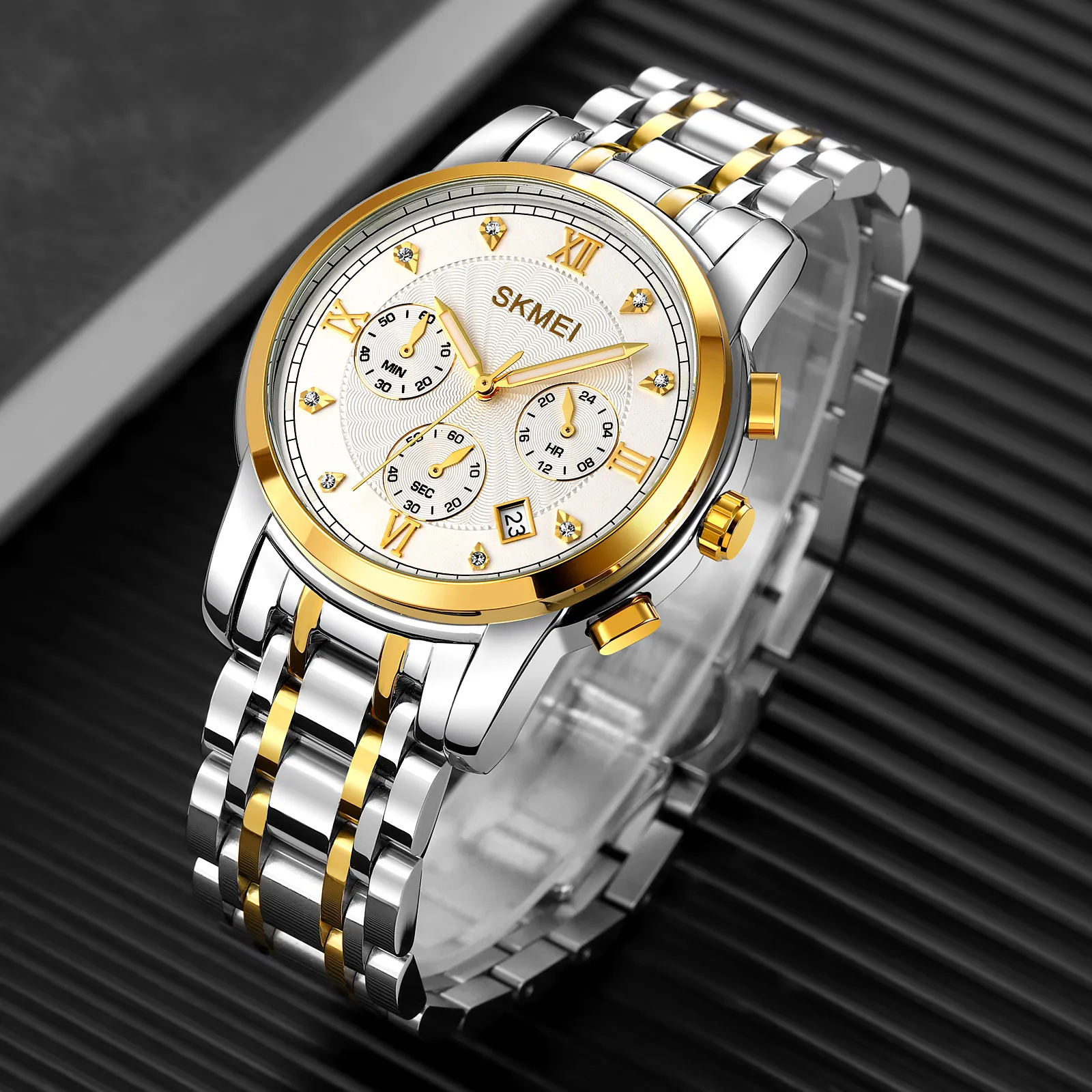 SKMEI 1904 Multi-Dial Analog Quartz Watch