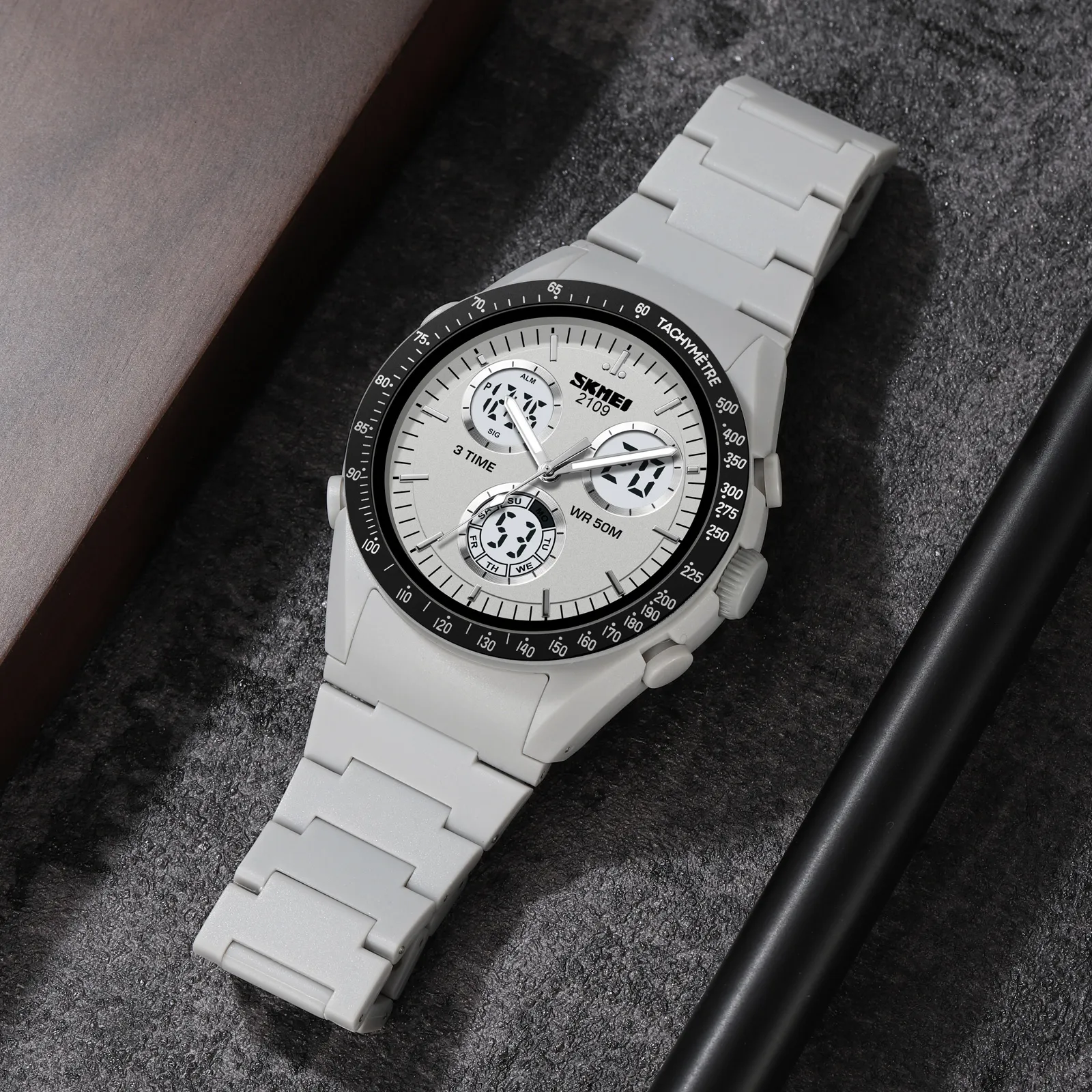 SKMEI 2109 Triple Time Analog Digital Sports Watch — view 11 of 13
