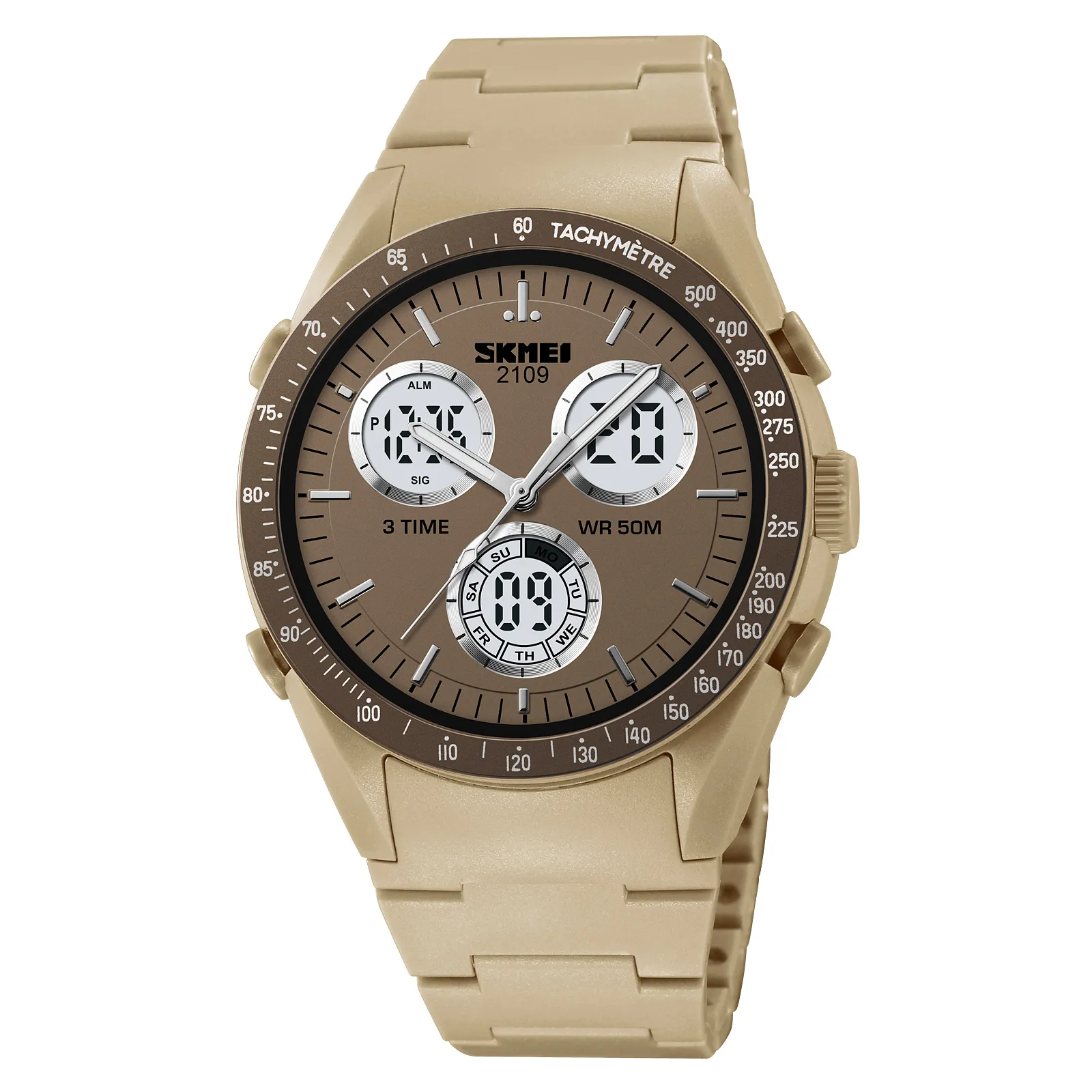 SKMEI 2109 Triple Time Analog Digital Sports Watch — view 7 of 13