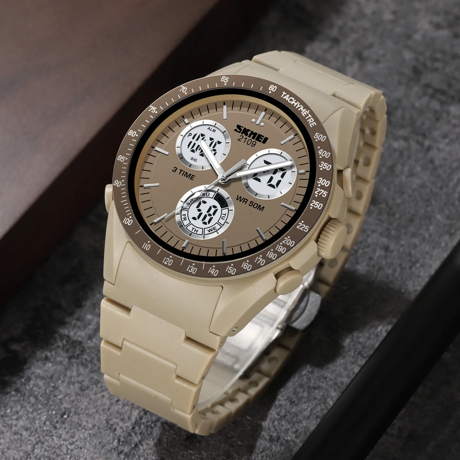 SKMEI 2109 Triple Time Analog Digital Sports Watch — view 8 of 13