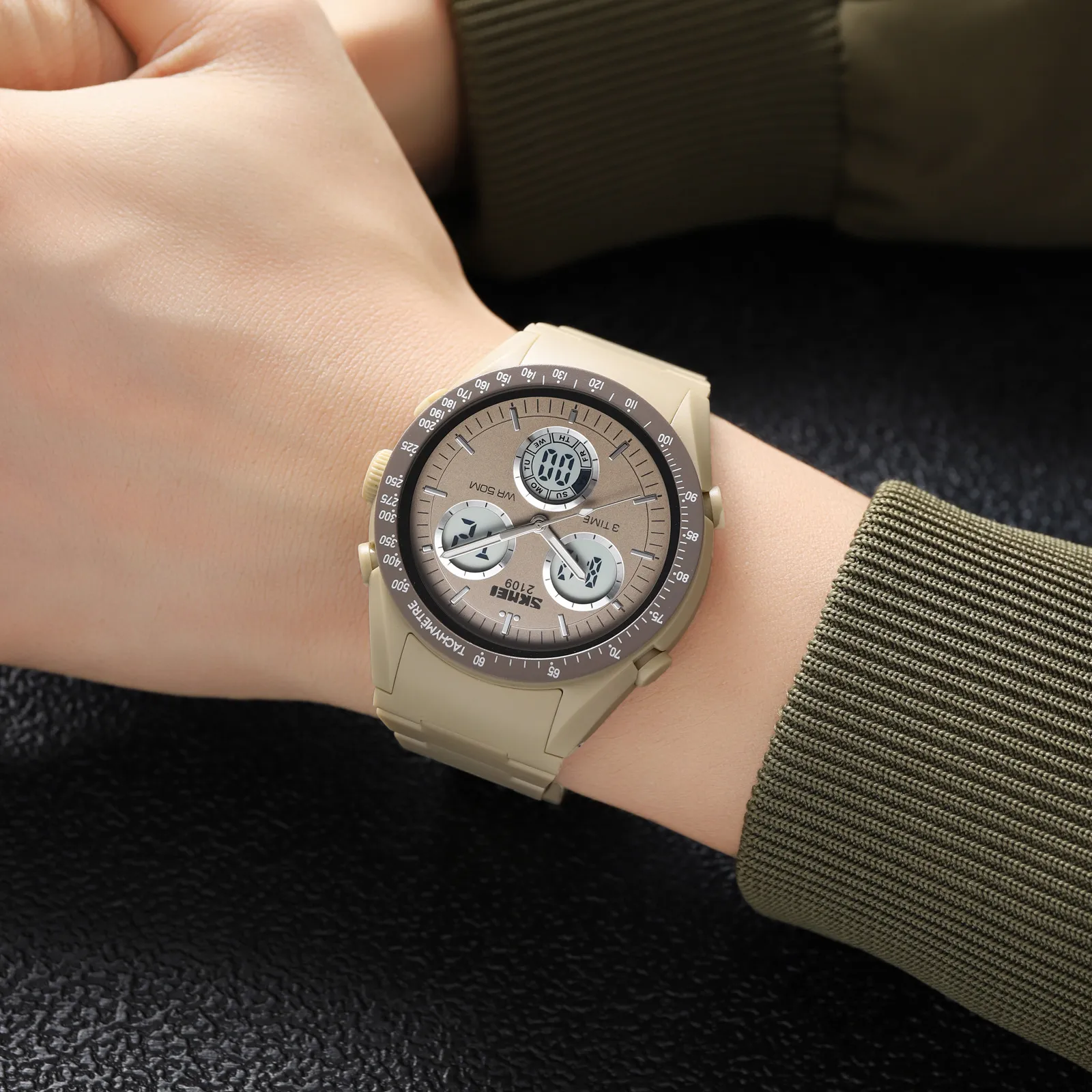 SKMEI 2109 Triple Time Analog Digital Sports Watch — view 9 of 13