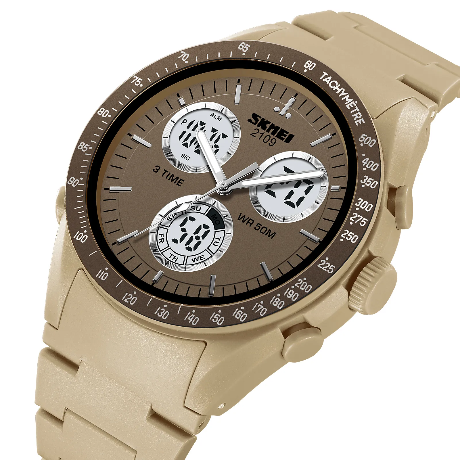 SKMEI 2109 Triple Time Analog Digital Sports Watch — view 10 of 13